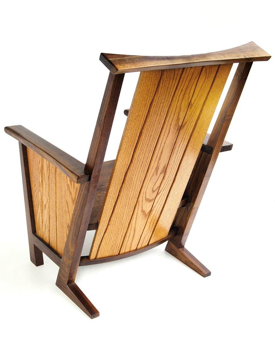 new jersey custom wood furniture-Contemporay Adirondack Chairs Oak and Walnut
