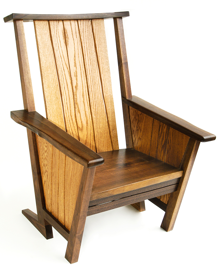 new jersey custom wood furniture-Contemporay Adirondack Chairs Oaks and Walnut