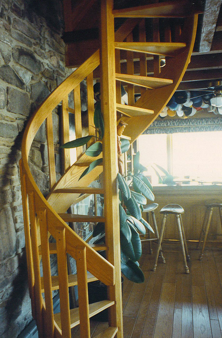 4 country custom wood spiral staircase 1