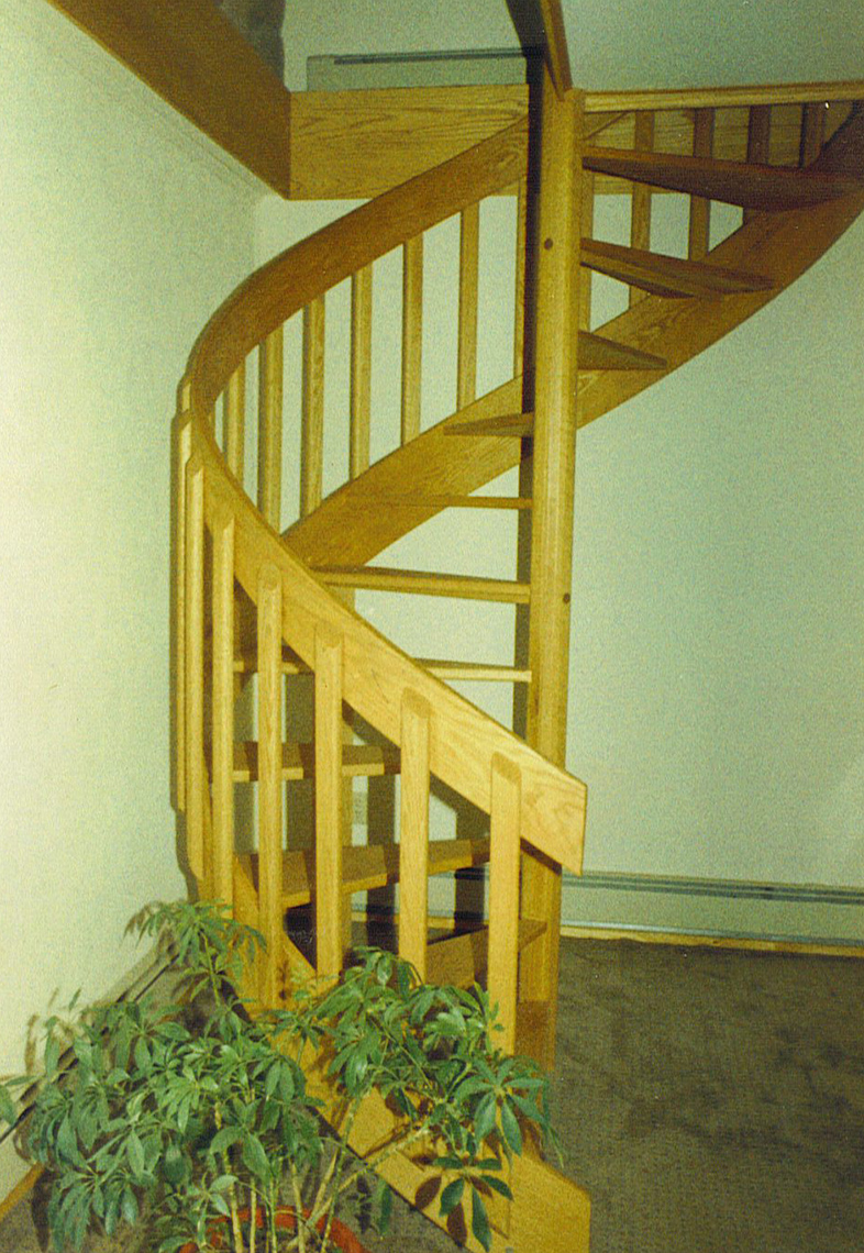 5 country custom wood spiral staircase 4