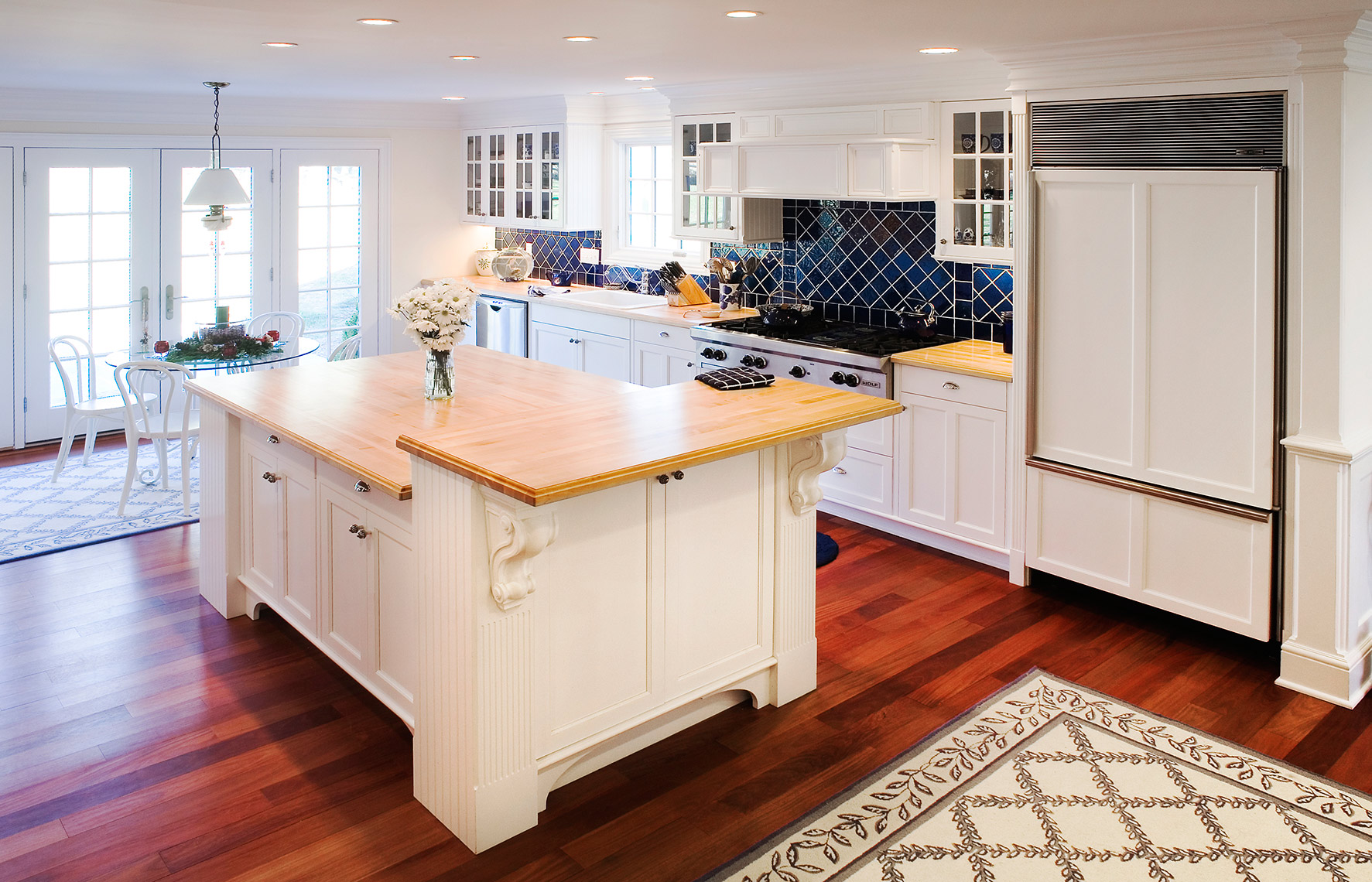 custom kitchen remodels bucks county PA - Country Kitchen Painted Finish