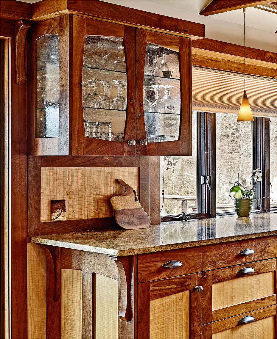 custom kitchen cabinets- mercer county, nj-by birdie miller-Country Walnut and Figured Maple