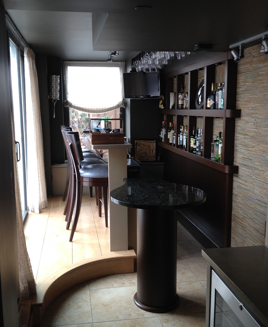 custom cabinets nj-Contemporary residential  Bar