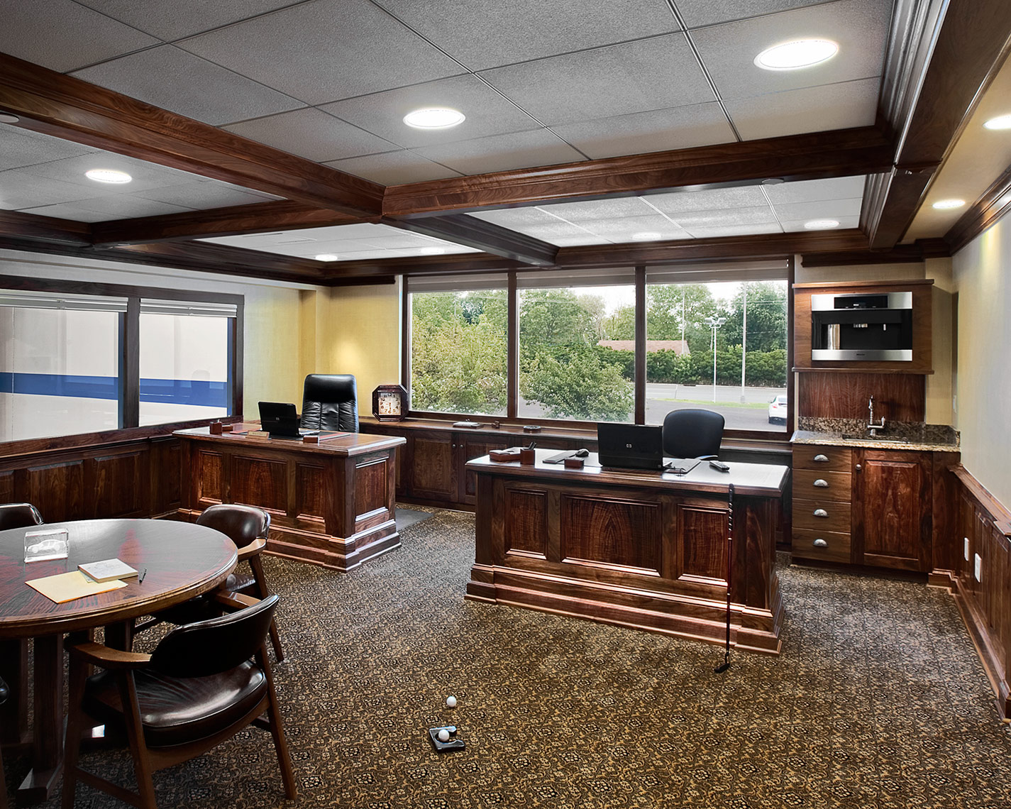 custom cabinets nj-Traditioanl Office Walnut